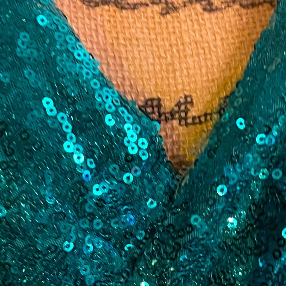 Gorgeous Kate Kasin aqua small sequined formal gown (NWT) - Picture 5 of 9